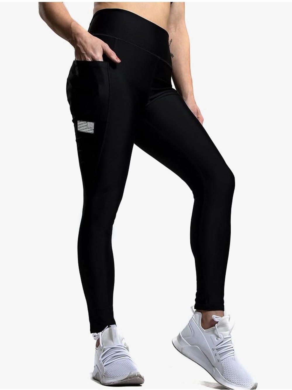 Black WE THE PEOPLE defender tactical Leggings  w belt loops